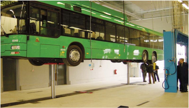 Kamyon, Otobüs ve Ağır Vasıta Araçlar İçin 3 Silindirli Gömülü Lift - 3x14 ton - Pistonlu (FCH-ST.10-3-B)